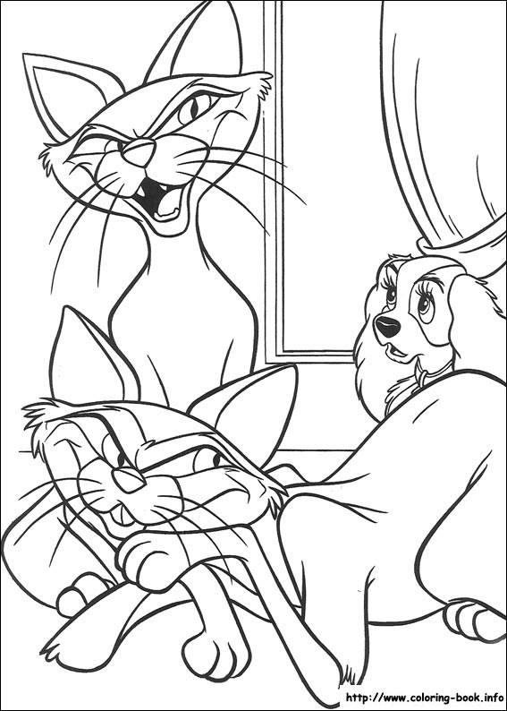 Lady and the Tramp coloring picture